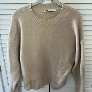 Zara Oatmeal Crewneck Sweater
